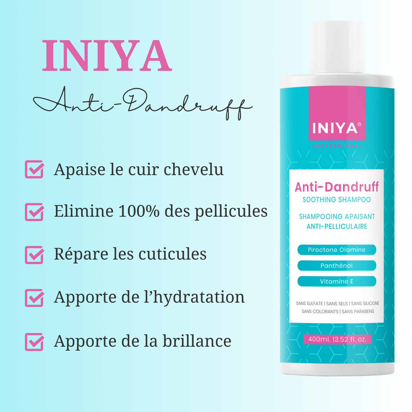 Shampooing Antipelliculaire Apaisant Iniya Anti-Dandruff Shampoo