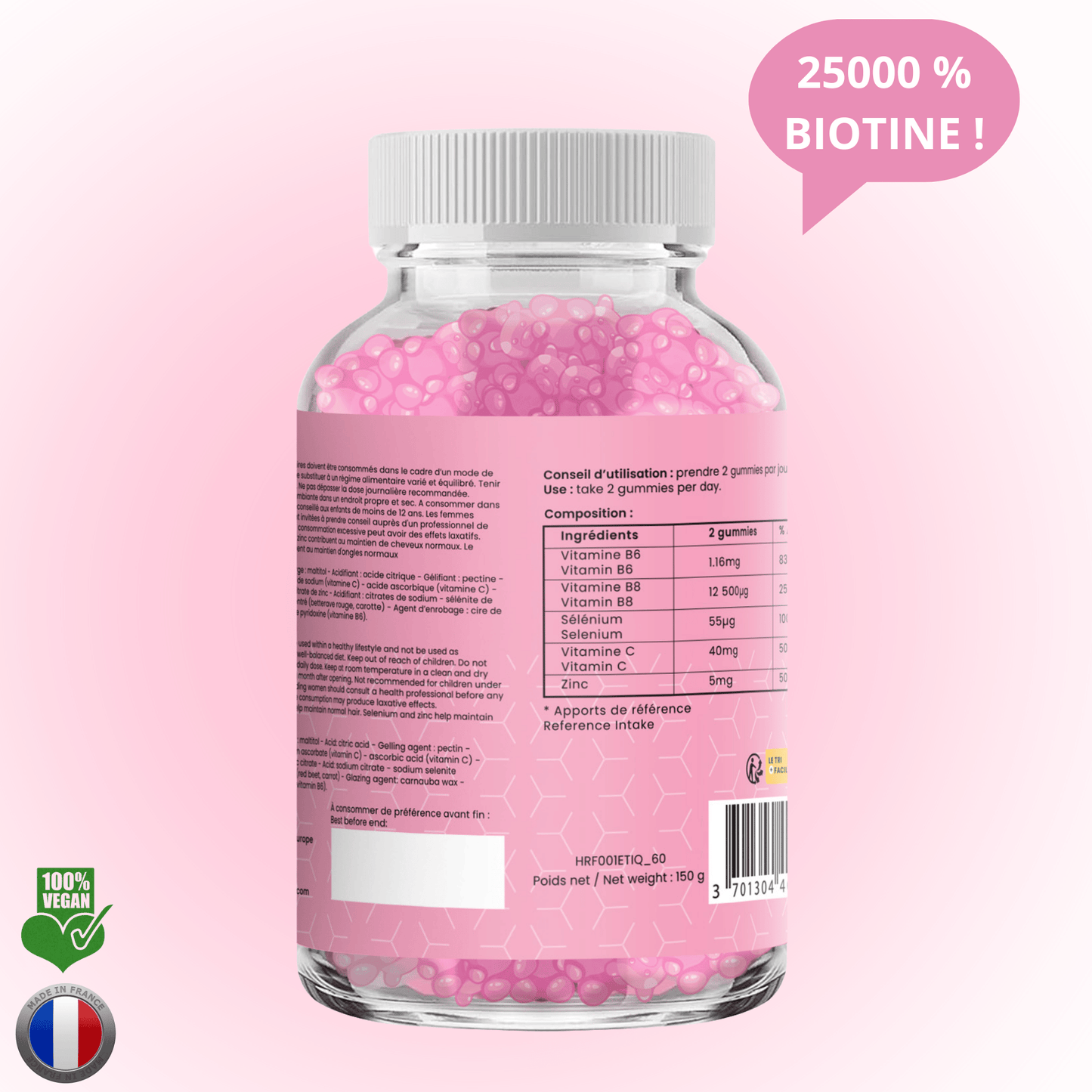Gummies Cheveux Ongles Iniya Hair & Nails Vitamins